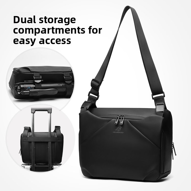 Laptop Sleeve - กระเป๋าเป้สะพายหลังลำลองสำหรับเดินทาง กระเป๋าสะพายข้างผู้ชายสำหรับผู้หญิง ทำจากไนลอนกันน้ำ ช่องใส่แล็ปท็อป 15 นิ้ว