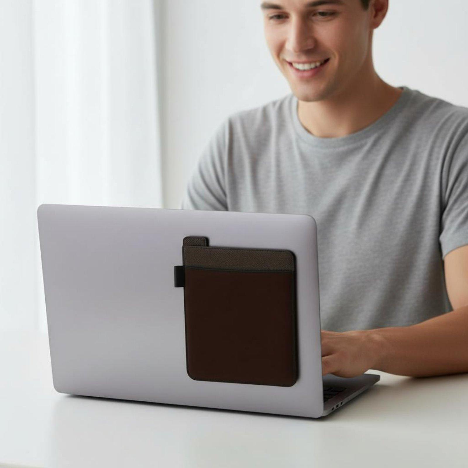 Laptop Sleeve - ที่วางเมาส์สำหรับแล็ปท็อป กระเป๋าเก็บของด้านหลังแล็ปท็อปน้ำหนักเบา ซองใส่ฮาร์ดไดรฟ์สำหรับผู้เดินทาง นักเรียน นักศึกษา ท่องเที่ยว