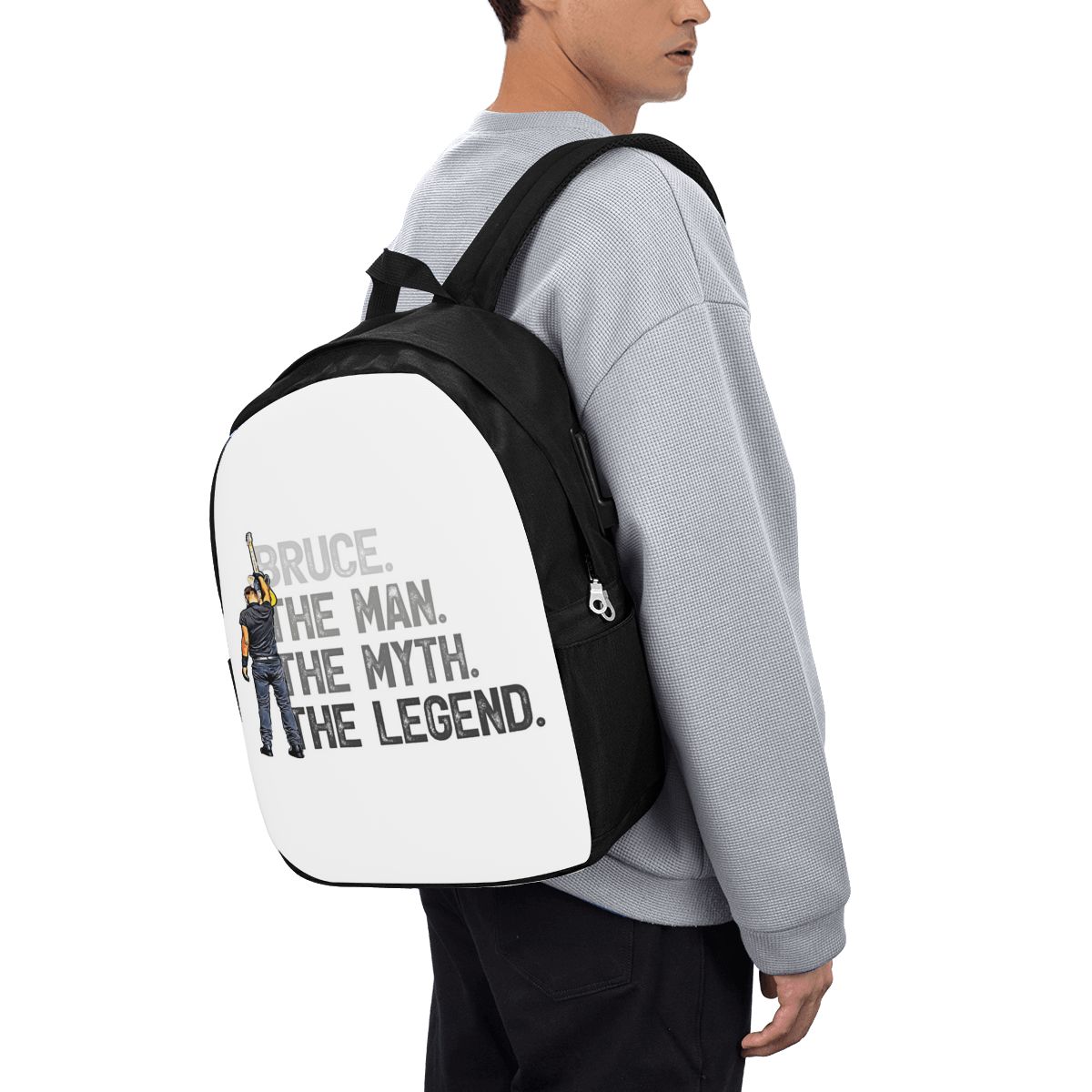 Laptop Bag - บรูซ สปริงส์ทีนกระเป๋าเป้สะพายหลังกระเป๋าใส่โน๊ตบุ๊คสำหรับเดินทางคอมพิวเตอร์กระเป๋านักเรียนวิทยาลัยกระเป๋าใส่แล็ปท็อปกระเป๋าสะพายสำหรับผู้ชายผู้หญิง