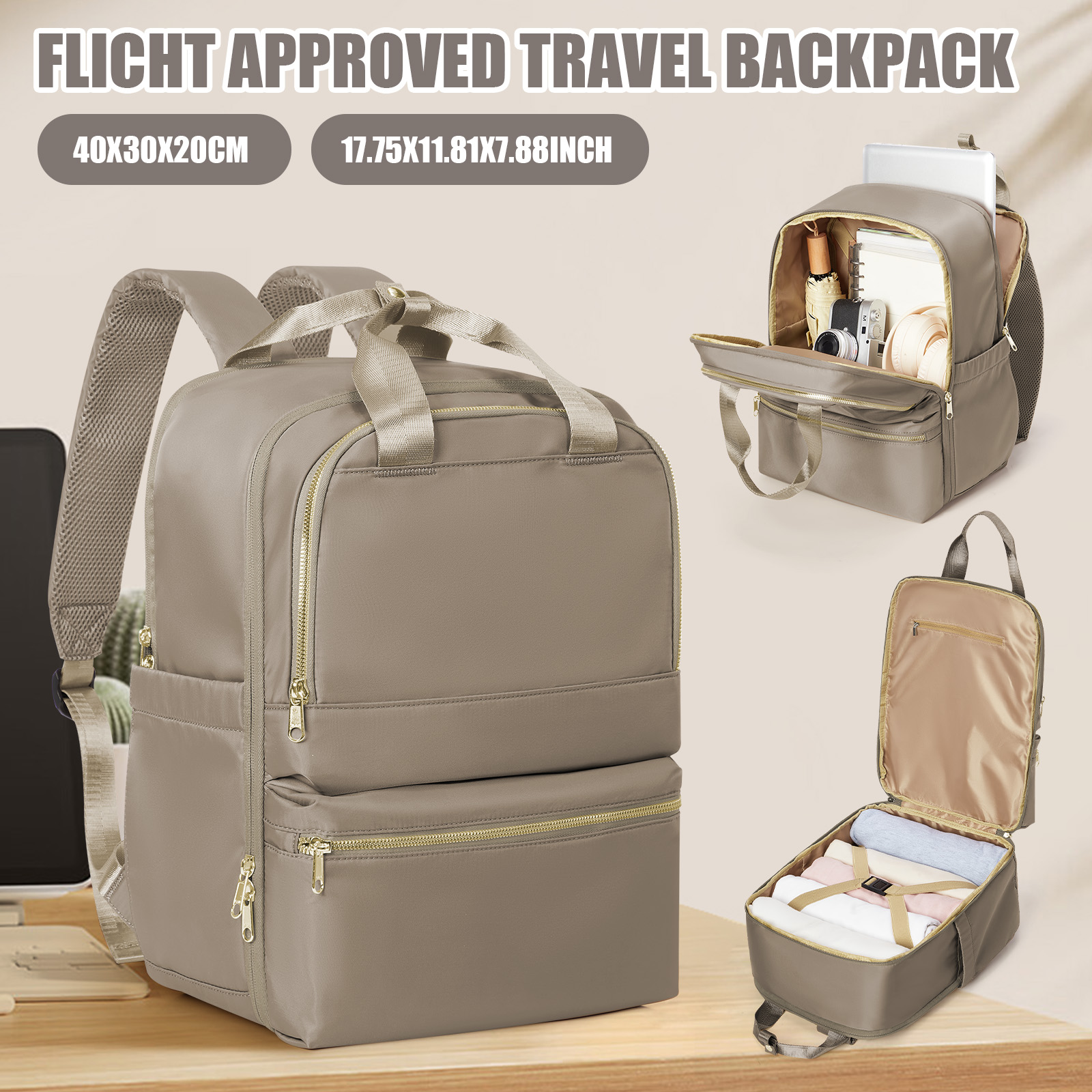 Laptop Original Accessories - กระเป๋าเป้เดินทางริยาเนียร์ 40x30x20 สำหรับผู้หญิง, กระเป๋าเป้สำหรับครูผู้บริหารใส่แล็ปท็อป กระเป๋าเป้สำหรับคู่รัก กระเป๋าแฟชั่นสำหรับผู้หญิง