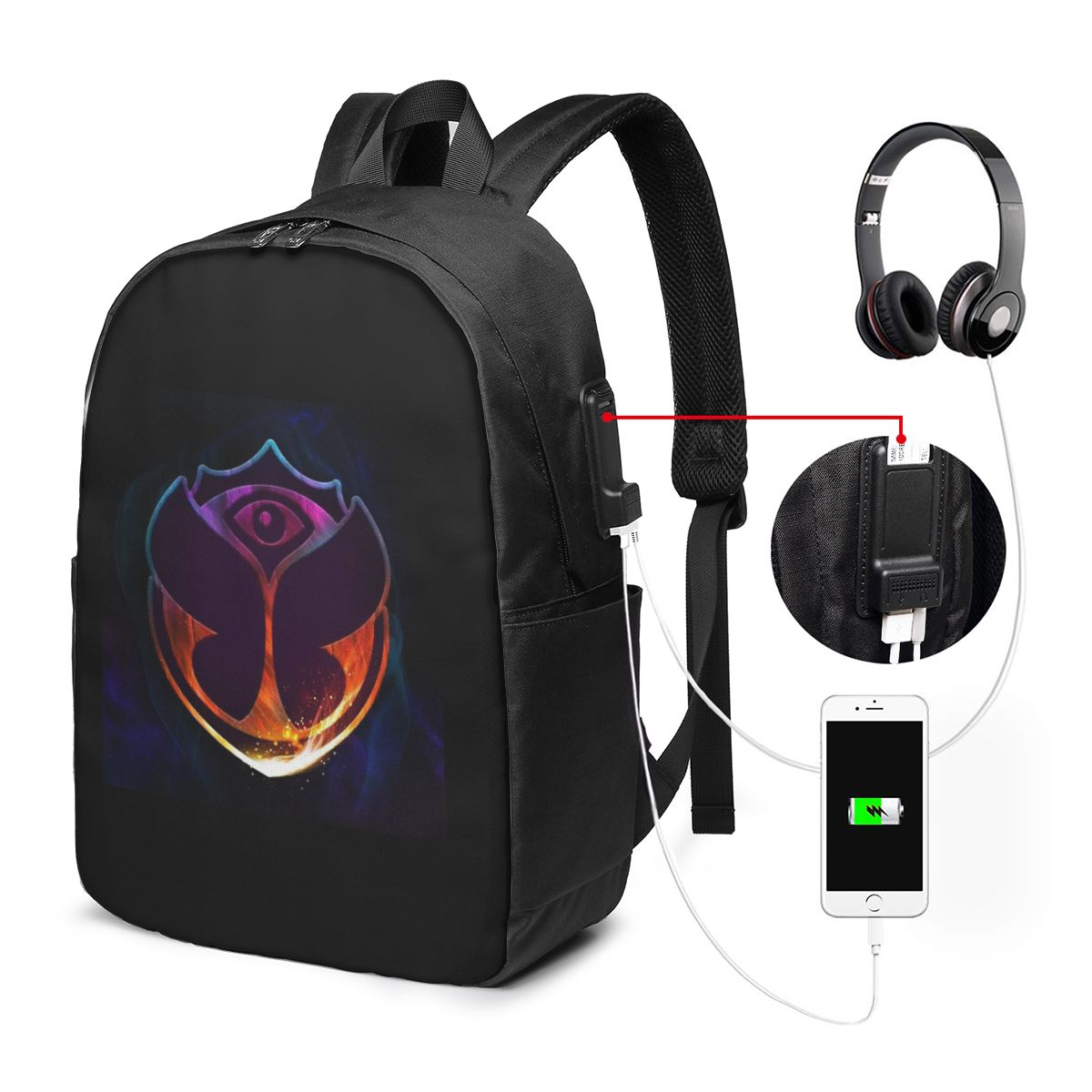 Laptop Bag - กระเป๋าเป้สะพายหลังทอมอร์โมลด์ บัตเตอร์ฟลายกระเป๋าใส่โน๊ตบุ๊คสำหรับเดินทาง กระเป๋านักเรียน กระเป๋าคอมพิวเตอร์ กระเป๋าสะพายแล็ปท็อปสำหรับผู้ชายผู้หญิง