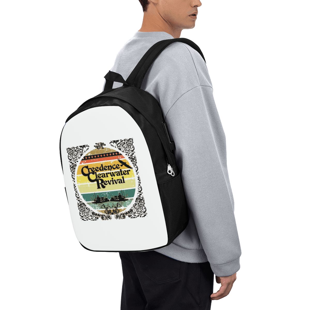 Laptop Bag - ครีดเดนซ์ เคลียร์วอเตอร์ รีไววัล ริเวอร์โบ๊ตส์กระเป๋าเป้สะพายหลัง กระเป๋าใส่โน๊ตบุ๊ค กระเป๋าคอมพิวเตอร์