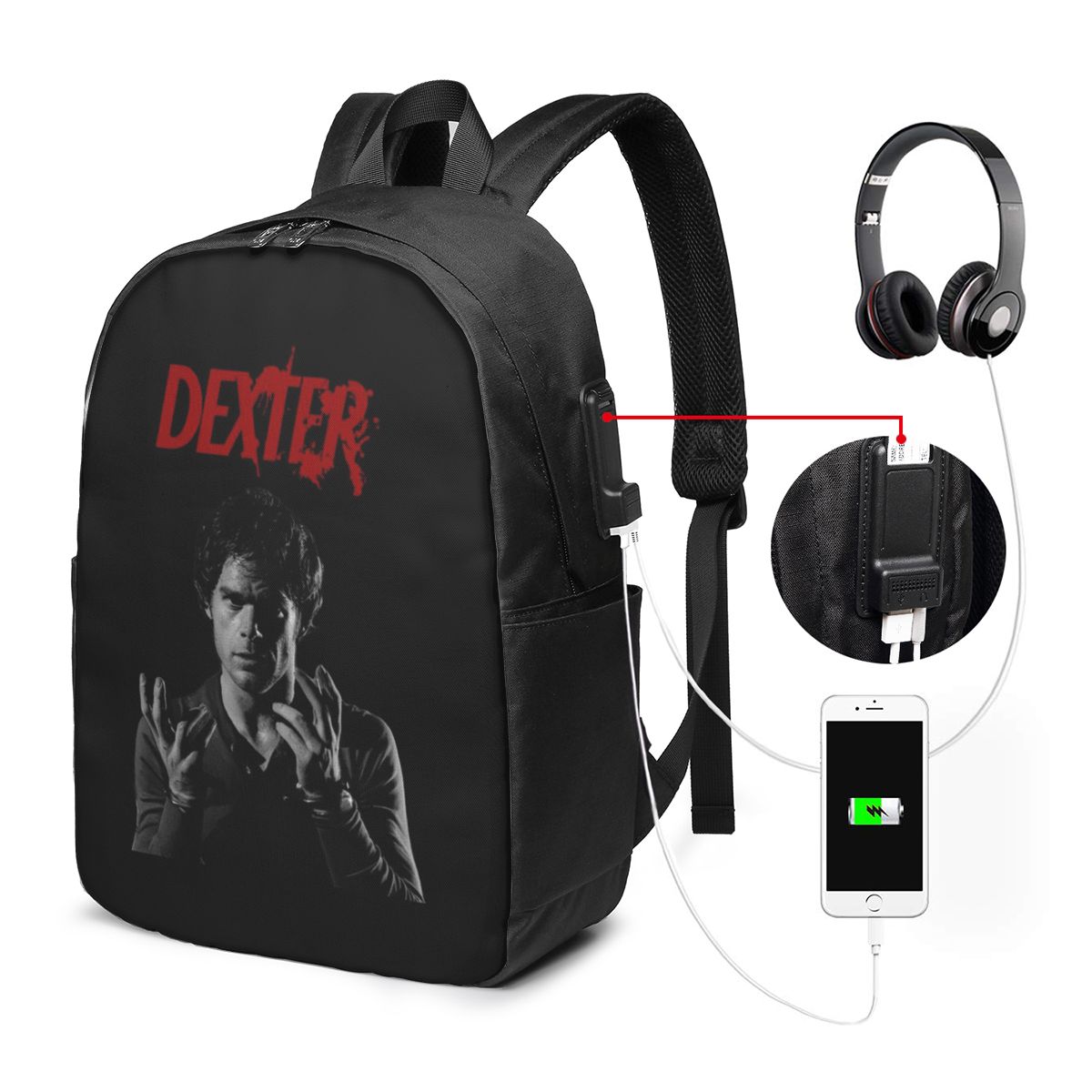 Laptop Bag - กระเป๋าเป้เดินทางเด็กซ์เตอร์ มอร์แกน กระเป๋าใส่โน๊ตบุ๊ค กระเป๋าคอมพิวเตอร์ กระเป๋านักเรียน กระเป๋าสะพายแล็ปท็อปสำหรับผู้ชายผู้หญิง