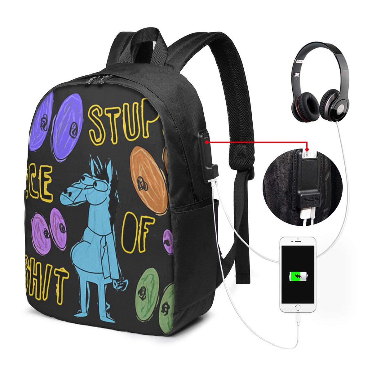 Laptop Bag - การ์ตูน โบแจ็ค ฮอร์สแมน สตูปิด พีซ ออฟ