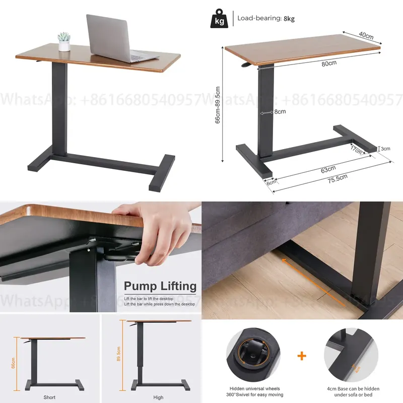 Laptop Stand - โต๊ะวางแล็ปท็อปแบบเคลื่อนย้ายได้สำหรับวางบนเตียง เหมาะสำหรับสำนักงาน บ้าน โรงพยาบาล และโรงเรียนแพทย์