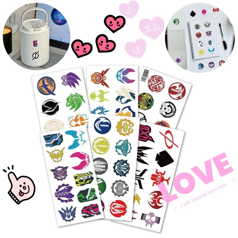 Laptop Original Accessories - 60 แผ่นสติกเกอร์โลโก้คาเมนไรเดอร์สติ๊กเกอร์สร้างสรรค์กันน้ำสำหรับแล็ปท็อปโทรศัพท์กระเป๋าเดินทางสมุดภาพสมุดบันทึกตกแต่ง