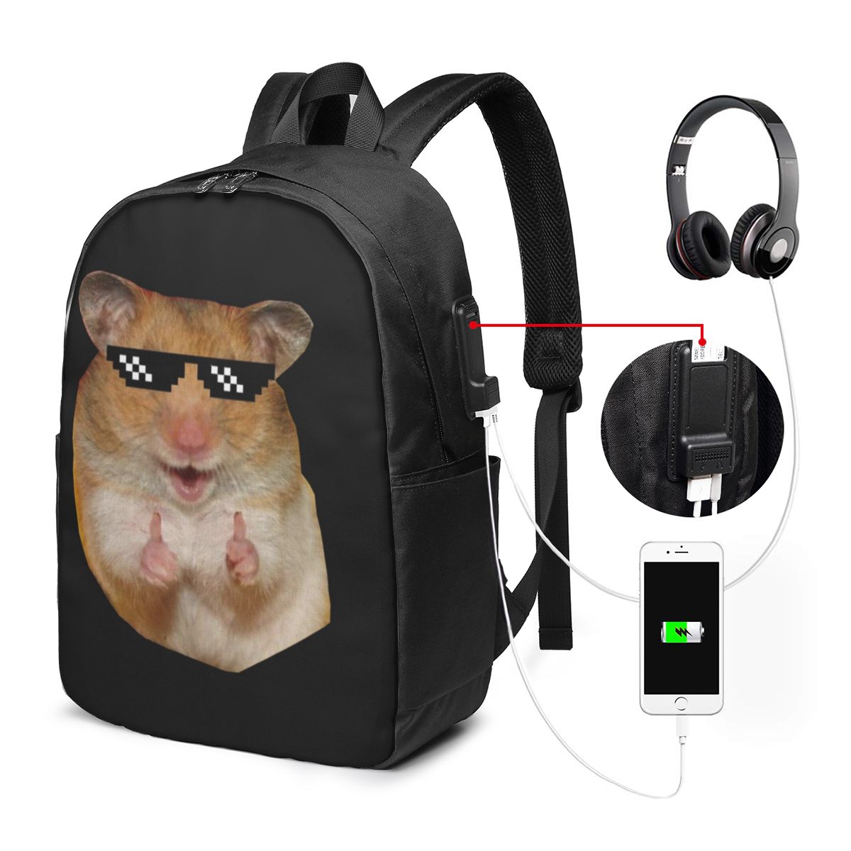 กระเป๋าเป้สะพายหลังลายหนูแฮมสเ - Laptop Bag บทวิจารณ์และราคา
