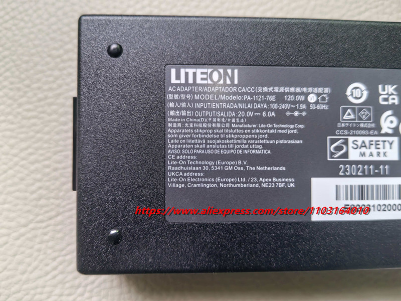 อะแดปเตอร์ AC 20V 6A รุ่น PA-1 - Laptop Charger บทวิจารณ์และราคา