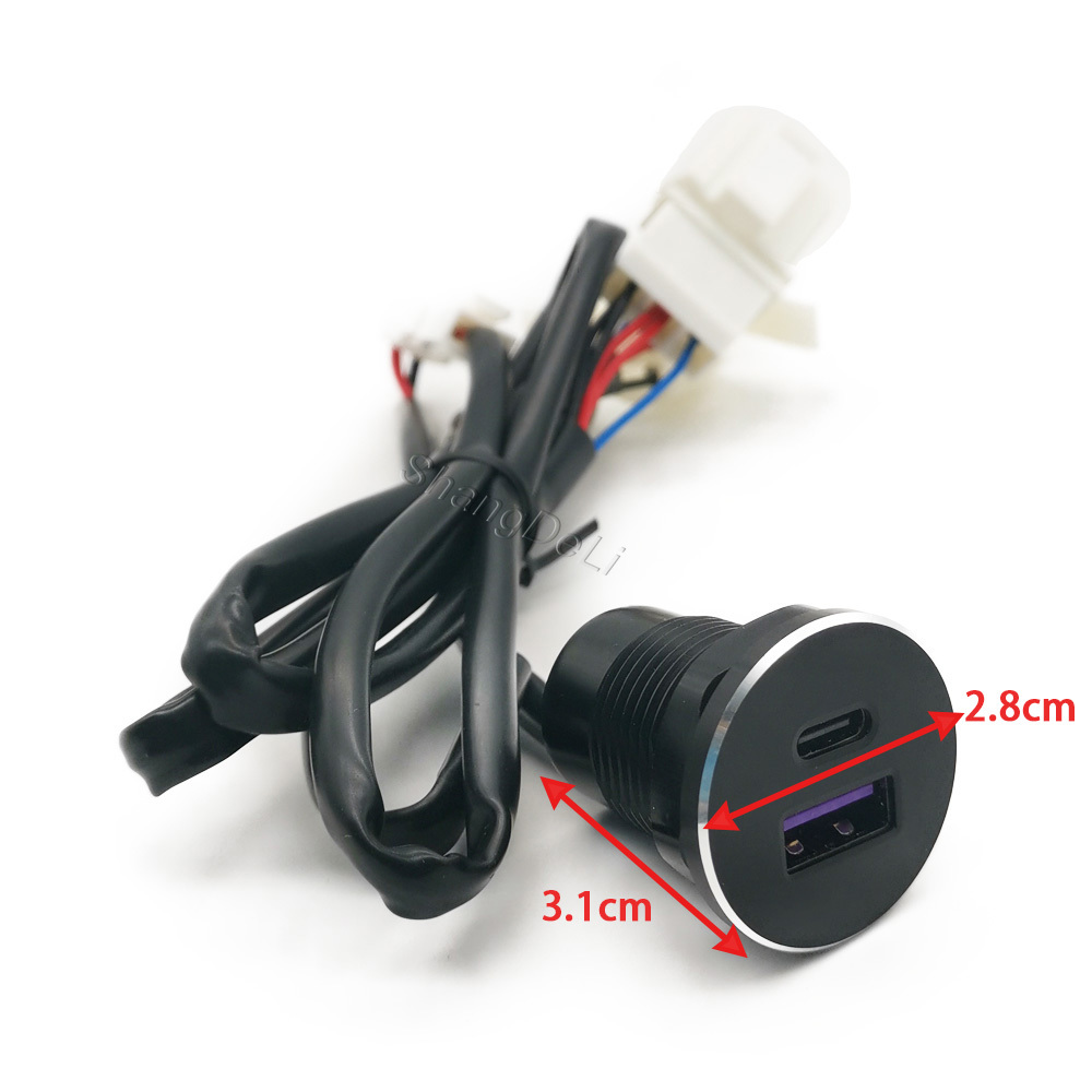 1PC รถ ช่องเสียบ USB คู่ ช่องเ - Usb C Hub บทวิจารณ์และราคา