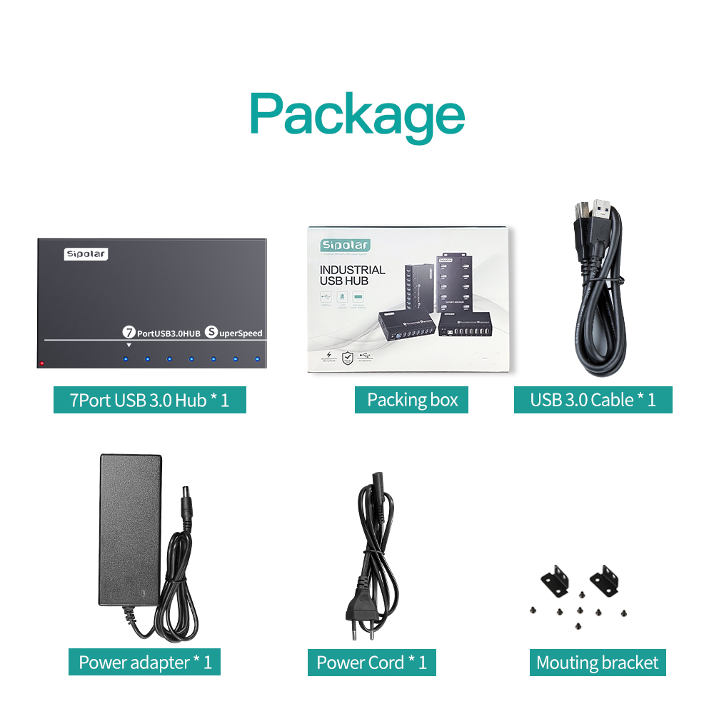A173 7 พอร์ต USB3.0 ฮับอุตสาหก - Usb Hub บทวิจารณ์และราคา