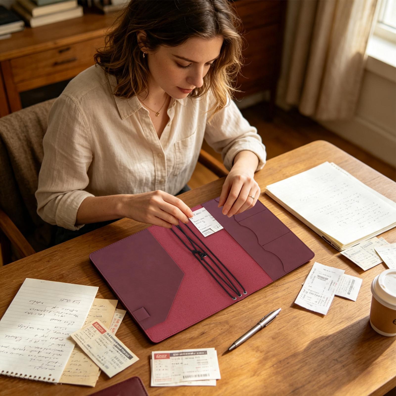 ปกสมุดบันทึก A5 หนัง PU วินเทจ - Laptop Sleeve บทวิจารณ์และราคา