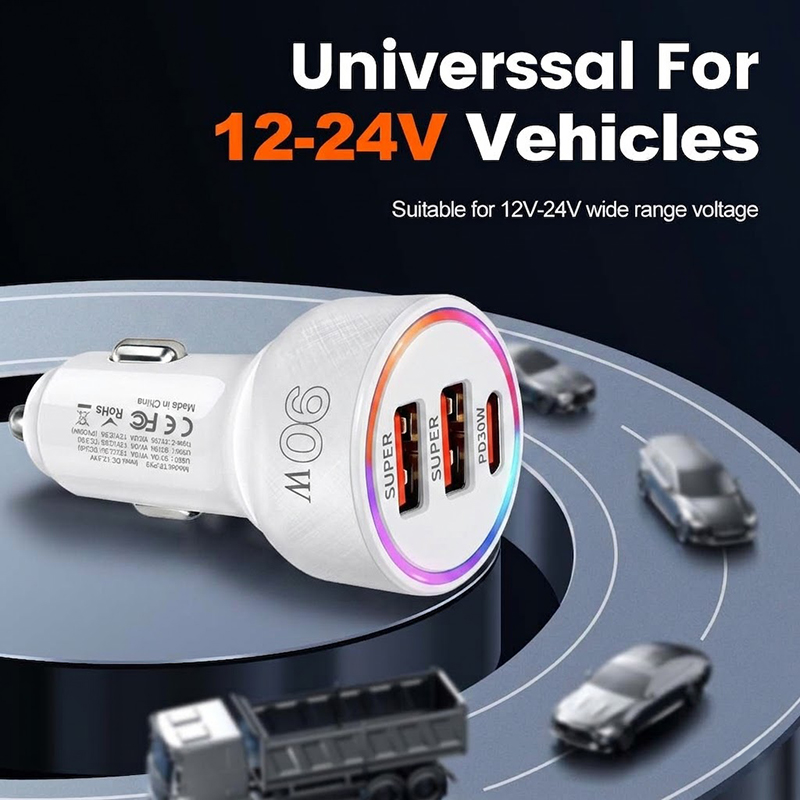 อะแดปเตอร์ชาร์จในรถยนต์ 90W พร - Usb C Hub บทวิจารณ์และราคา